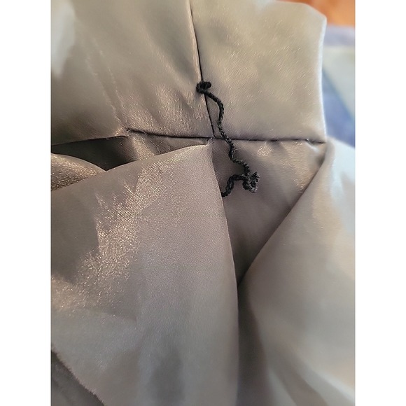 White by Vera Wang Womens 16  Gray Chiffon One Shoulder Party Dress  Rosette - Picture 13 of 13